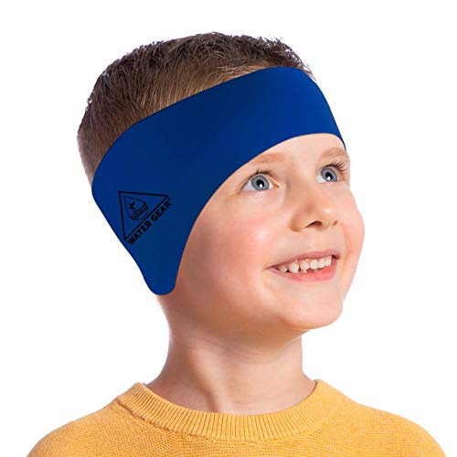 Water Gear Ear Wrap - Great for Kids and Swimmers With Sensitive Ears - Prevents Ear Infections - Comfortable and Secure Fit - for Children - Blue