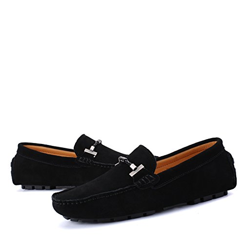Men's Suede Leather Penny Loafers, Slip-on Driving Moccasins, Casual Flat Shoes, 10 Colors Options,Plus Big Sizes4