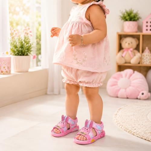 Image of Kids Sports Sandals Lightweight Breathable Anti Slip Comfortable Velcro Footwear for Boys and Girls