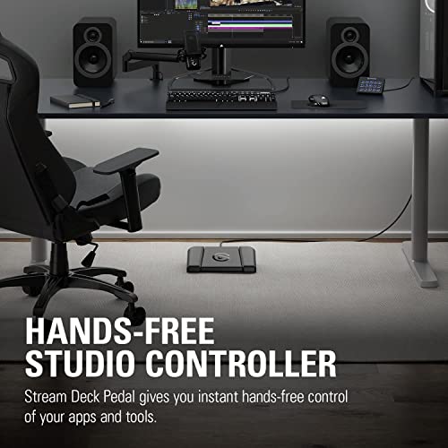 Elgato Stream Deck Pedal – Hands-Free Studio Controller, 3 Macro Footswitches, Trigger Actions In Apps And Software Like Obs, Twitch, Youtube And More, Works With Mac And Pc #TOP1