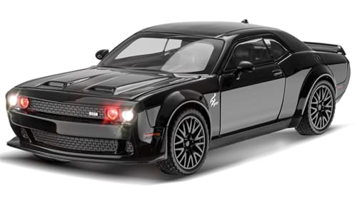 Image of Umadiya Dodge Challenger SRT Toy Car 1:32 Scale Model Car Exclusive Alloy Metal Car Die-cast Scale Model Pullback Toy with Sound & Light Music Best Gifts Toys Kids【Colors as Per Stock】