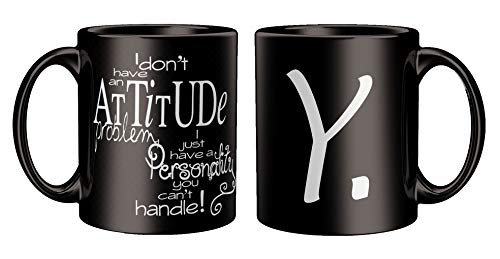 Image of Attitude Quotes with Alphabet Y Printed Black Coffee /Tea Mug for Birthday Gifts | Friends | Bestfriend | Sister | Brother | Gifting Mug | Loved Ones