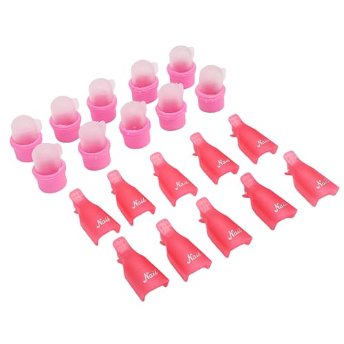 Cosiki Set de 10 Clips Nail Soak Off Estándar y 10 Mini miniatura 4