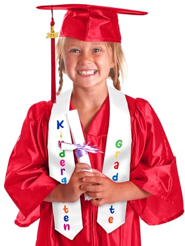 Image of QZYL Kindergarten Graduation Cap and Gown Set, 2026 Congrats Grad Outfit with Tassel & Certificate for Kindergarten