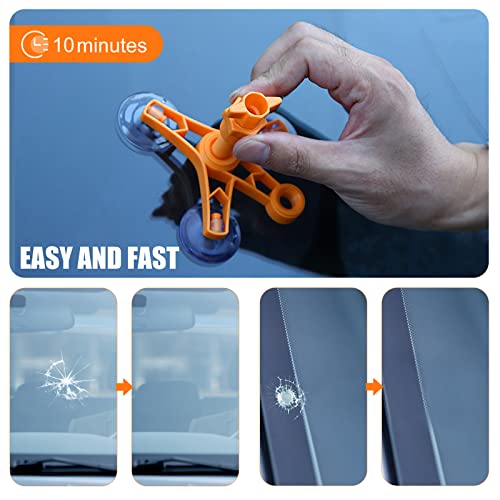 Windshield Repair Kit, Glass Repair Kit with Multipurpose Bracket, for