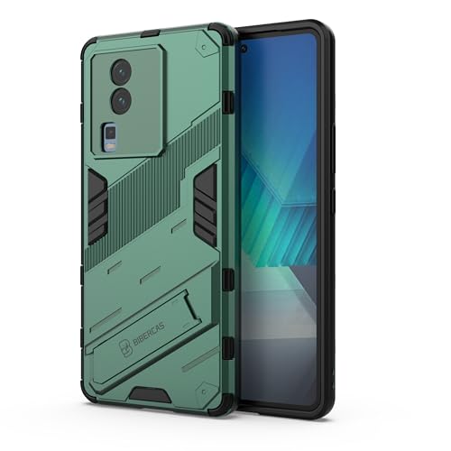 Image of Back Case Cover Compatible for Iqoo Neo 7 Pro 5G, Iqoo Neo 7 5G | 360 Degree Protection | Camera Protection | Kickstand Case | Shockprof Case | (Green)
