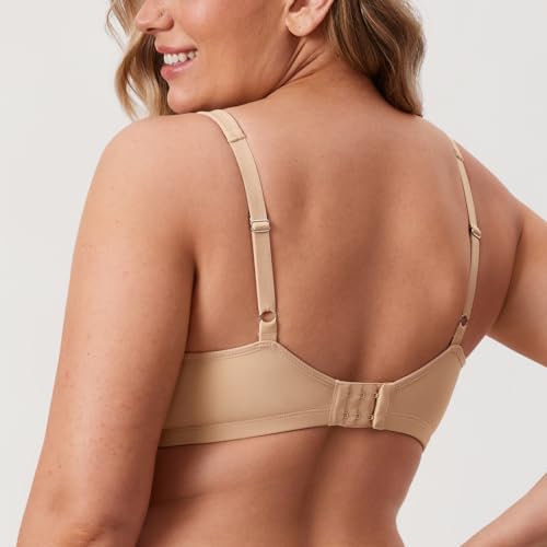 Image of DELIMIRA Women's Minimizer Plus Size Underwire Bras | Smooth, Full Coverage, Seamless, Tshirt Bra