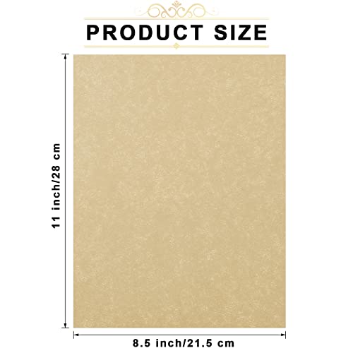 200 Sheets Old Age Parchment Paper 8.5 X 11 Inch Standard Letter Vintage Colored Old Parchment Semblance Double Side Printing Parchment Paper(Dark Beige) #TOP1