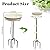 28In Freestanding Birdbaths Bowl Outdoor, Free Standing Garden Bird Bath Bird Feeder Bowl with Metal Stake, Detachable Decoration Spa Birdfeeder for Garden Patio Yard Lawn, 4 Spiky Feet (White)
