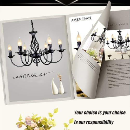 Lustre classique aristocratique E14 suspension réglable en fer - 8