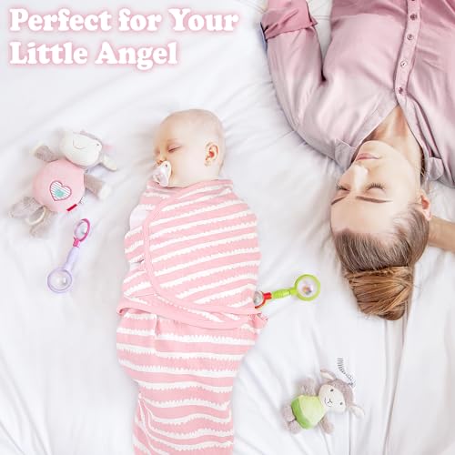 Image of Organic Zipper Swaddle Sleep Sacks - 3-Pack Swaddles for Newborns 0-3 Months, Adjustable & Breathable Infant Sleep Sack, Easy Diaper Change Swaddling Blanket for Baby Girls & Boys