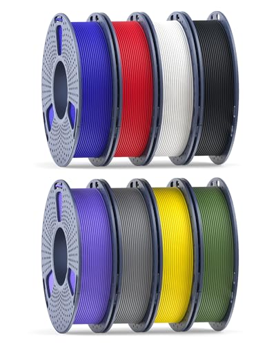 Image of SUNLU Matte PLA Filament 1.75mm, 250g Spool, 8 Rolls, Multicolor