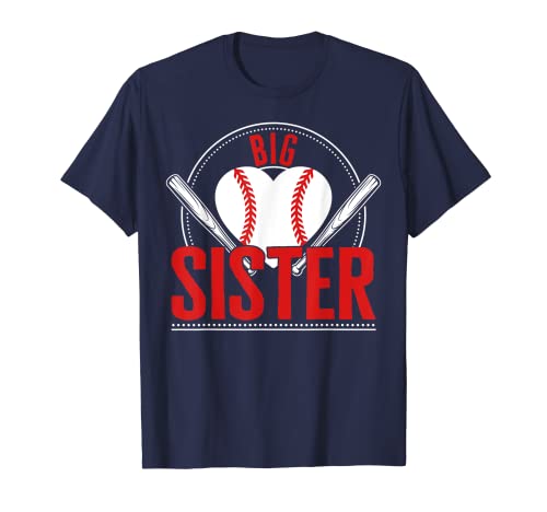Baseball Big Sister Baseball Fan Lover, Sister Baseball Play T-Shirt