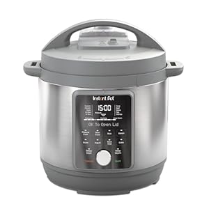 Instant Pot, 8-Quart Whisper Quiet 9-in-1 Electric Pressure Cooker, Slow Rice Cooker, Steamer, Sauté, Yogurt Maker, Warmer & Sterilizer, App With Over 800 Recipes, Stainless Steel, Duo Plus