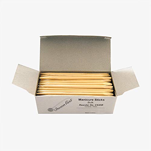 Dawnmist Cuticle Pusher Manicure Sticks Eyebrow Wax Stick 4.5" (144 count)