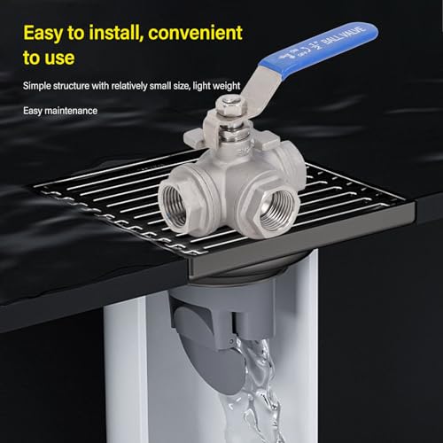 Válvula de bola para distribución de fluidos en acero inoxidable con rosca hembra 5