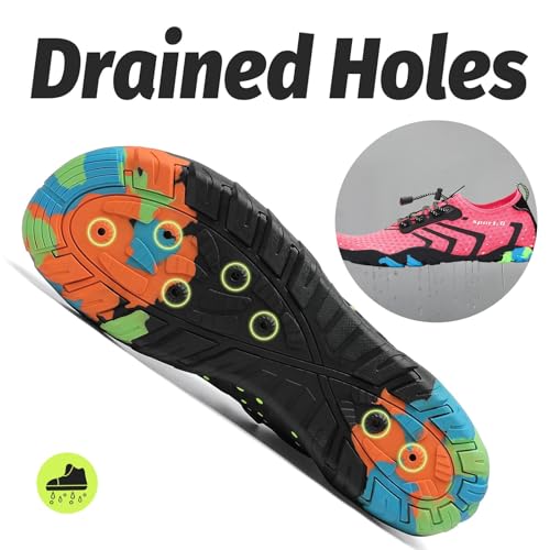 Image of SAGUARO Water Shoes for Women - Barefoot Quick-Dry Aqua Sock, Lightweight, Breathable for Swimming, Beach and Outdoor Activities Size 5.5-10.5