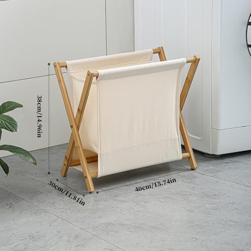 Cesta Para La Colada Con Marco En X: Cesto Para Ropa Plegable De 1070 G, bolsas De Almacenamiento Forrada De Algodón, Contenedor Organizador De Tela, Unidad De Recogida De Ropa Sucia, Accesorio - imagen 6