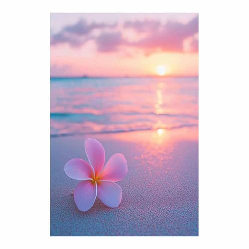 Toile plumeria rose TERUEA pour habiller un grand mur vide sans effort 70x100cm