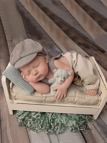 Newborn Photography Props, 2-PCs Baby Boy Photoshoot Outfit with Suspender