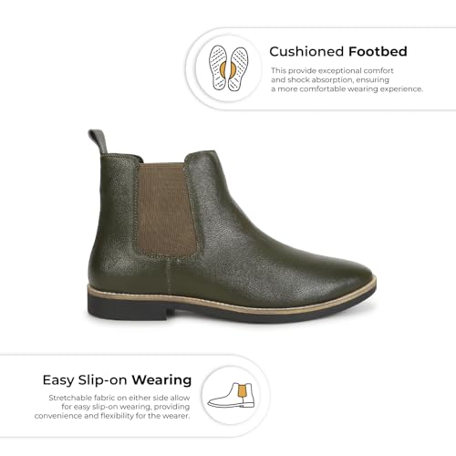 Image of YOHO Comfortable Boots For Men | Extra Cushioned Foot Bed And Skin Friendly Ankle Boot With Low Heels | PU Finish Material | Trendy, Stylish & Casual Boots | Winter, Snow & Holiday Outings