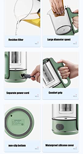 Tetera eléctrica de vidrio con control de temperatura miniatura 7