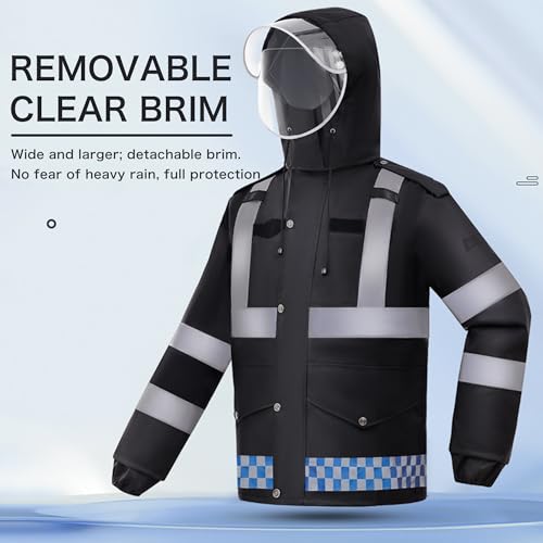 Chaqueta impermeable reflectante con pantalón para ciclismo miniatura 4