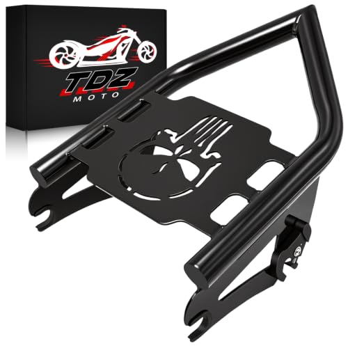 TDZ Black Detachable Luggage Rack for 2009-2025 Harley Touring Street Glide Road King Road Glide Electra Glide