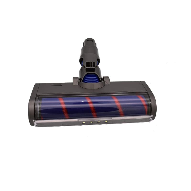 Onderdelen Draaibare Borstel Hoofdgereedschap met LED-verlichting Fluffy Floor Head Roller Brush Fit for Dyson V6 a/b- Type vacuümreinigers - Image 7
