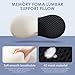 kasney Lumbar Support Pillow Ergonomic Memory Foam Lumbar Pillow, Relieve Back Pain, CMFY Breathable & Detachable & Washable, Neo Cushion Lower Back Pillow for Office Chairs, Car Seats (Black)