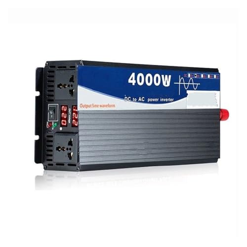 Inverter Potenza Inverter Solare 3000W/4000W/5000W/5500W Inverter A Onda Sinusoidale Pura CC 12/24/48/60V/72V A CA 220V 110V 120V Inverter Per Carico Auto Convertitore(48V,220V(50Hz) Uni,4KW)
