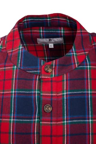 Ireland Men's Genuine Irish Cotton Flannel Nightshirt (X-Large, Eskra Maroon)4