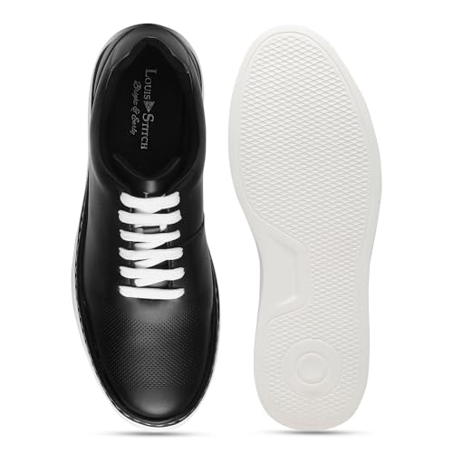 Image of LOUIS STITCH Play Men's Egyptian Black Fashion Sneakers for Men All Day Comfortable Wear (SNK-FSD)