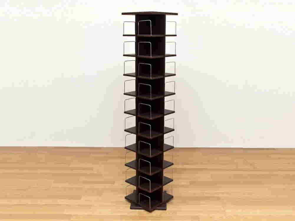 Amazon | 【大容量CD＆DVD収納ラック】回転式マルチタワーラック