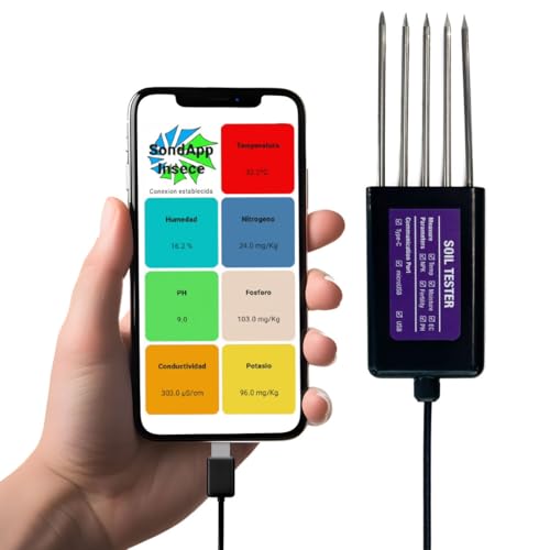 Genérico Sensor de Suelo Agrícola, Medición del Suelo, Temperatura/Humedad/Conductividad/Acidez/Nitrógeno/Fósforo/Potasio Tiempo Real