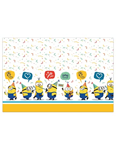 Procos - Tovaglia plástica Minions Rise of GRU (180 x 120 cm) Folat toalha de mesa minions-180 x 120 cm, estampado, multicolorido (92137P)