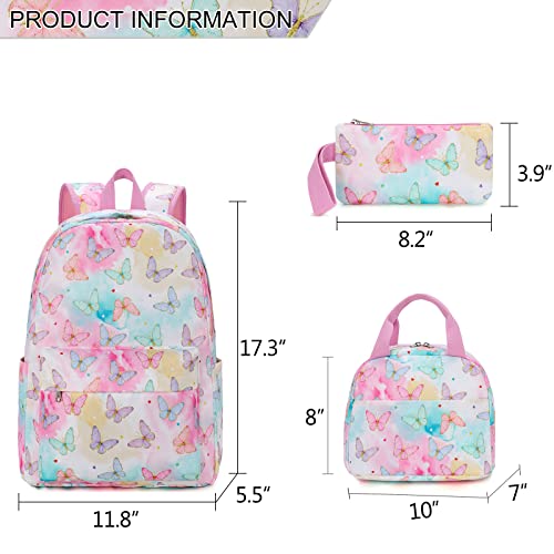 LEDAOU-Backpack-for-Teen-Girls-School-Bags-Kids-Bookbags-Set-School-Backpack-with-Lunch-Box-and-Pencil-Case-Butterfly