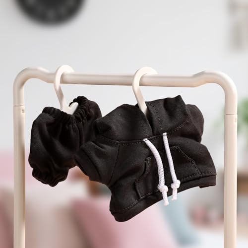 Image of 6.7 Inch Doll Clothes Set, Fun Fashion Doll Hoodies & Pants Cute Practical Costume Accessories for Figure Dressing (Dark Gray)