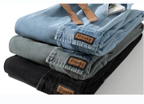 Men Trousers Neutral Solid Color Loose Pocket Cargo Pants Big Wide Leg Washing Jean Pants4