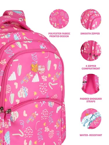 Image of Lyra Sweet Treats 37L School Backpack - Ice Cream & Candy Fun Edition | For Kids (Girls & Boys)