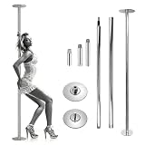 sofymoor Poledance Stange Indoor,Pole Dance Stange,Höhenverstellbar,Stationäre Und Rotierende Stange,Ideal Für Heimtraining,Fitnessstudios Und Sportvereine,2,26–2,75 m,Mit Montagewerkzeugen
