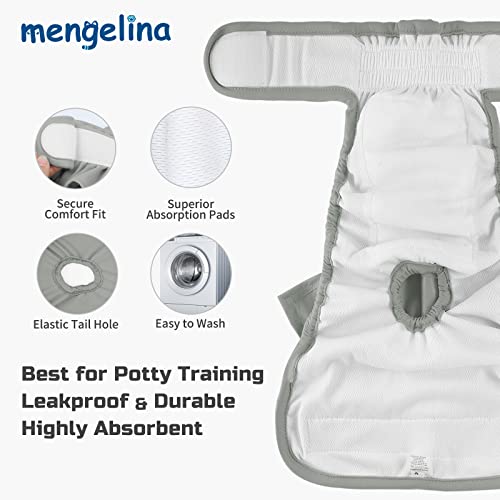 Image of Reusable Dog Diapers Female 3 Pack Washable Highly Absorbent Doggy Diapers Female, Flexible Doggie Diapers, Leak-Proof Durable Puppy Diapers for Dog Period Heat Incontinence Potty Training, XS