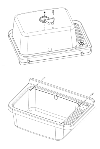 Adventa Wandwaschbecken mit Gitter für den Außenbereich, Kunstharz, weiß, 50 x 35 x 24 cm