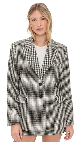 JOE'S JEANS Women's The Boyfriend Blazer, Black/Chocolate, M