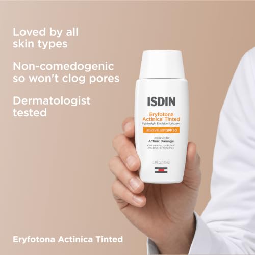 Image of ISDIN Eryfotona Actinica Mineral Face Sunscreen SPF 50, No White Cast