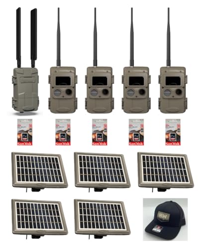 Cuddeback Cuddelink 1 L Series Home Cellular Unit Powered by Verizon or AT&T 4 Long Range IR Cameras L Series 5 Solar Power Banks Models PW-3600 5 16GB SD Cards 1 Hat New