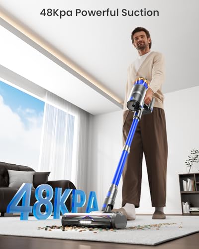 Cordless Vacuum Cleaner, Upgraded 580W 48KPA 65Mins Cordless Stick Vacuum Cleaner with Self-Standing and Touch Screen, Anti-tangle Wireless Vacumm, Vacuum Cleaners for Home/Pet Hair/Carpets/Floors - Image 3