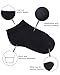 Duufin 25 Pairs Kids Ankle Socks Black Low Cut Half Cushion Low Rise Ankle Socks for Boys and Girls, 6-8X