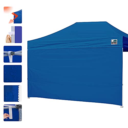 Image of Eurmax USA 10x15 Pop Up Canopy SunWall-UV Protection for Tents,Blocks Sunlight&Wind,Water Resistant Side Wall Only,Easy Hook & Loop Installation,Fit for 15FT Straight Leg Shelters&Gazebo,Blue