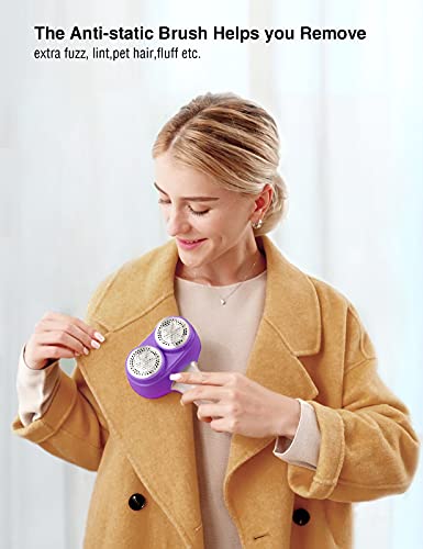 Vasson Fabric Shaver, Electric Lint Remover, Rechargeable Lint Shaver, Sweater Shavers To Remove Pilling, Large Fuzz Remover For Clothes Couch Furniture (Purple) #TOP5